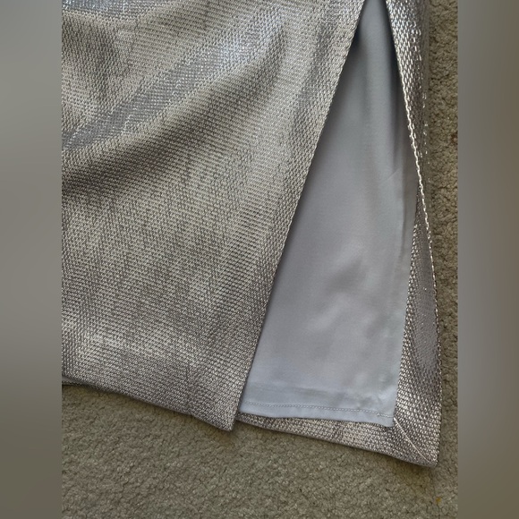 Club Monaco Skirt Soft Metallic Silver BNWT - Picture 8 of 11